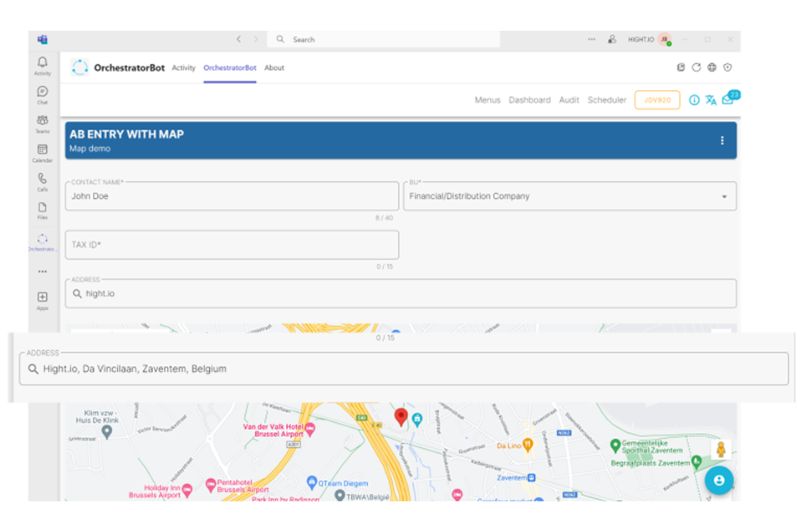 Google Maps collegato alla Rubrica JD Edwards